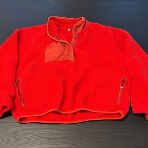Women’s Red Fleece Sweater